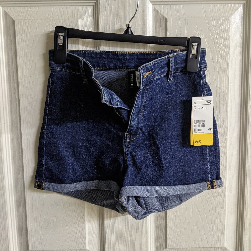 High waisted jean shorts